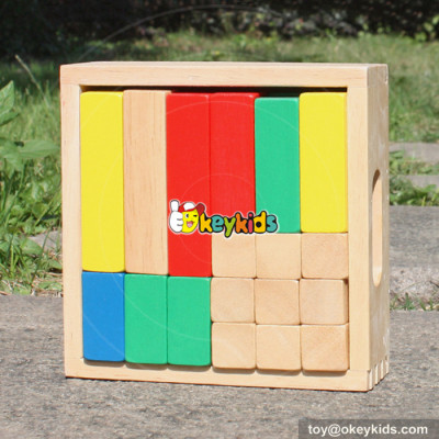 wholesale new design 18 pieces children wooden building toys high quality kids wooden building toys with box W13A116