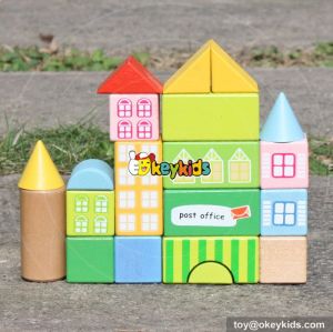 wholesale new design 20 pieces children wooden building toys for boys high quality lovely building toys for boys W13A121