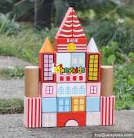 wholesale new design 25 pieces children wooden toy blocks educational kids wooden toy blocks best wooden toy blocks W13A124