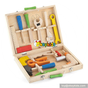 Wholesale diy creative kids wooden tools box toy most popular baby wooden tools box toy W03D018