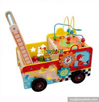 Wholesale baby educational wooden multi-function walker W16E077