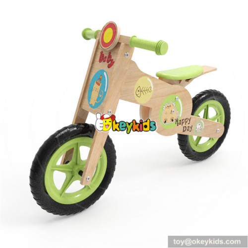 Okeykids kids wooden cartoon balance bike for preschoolers W16C183