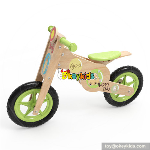 Okeykids kids wooden cartoon balance bike for preschoolers W16C183