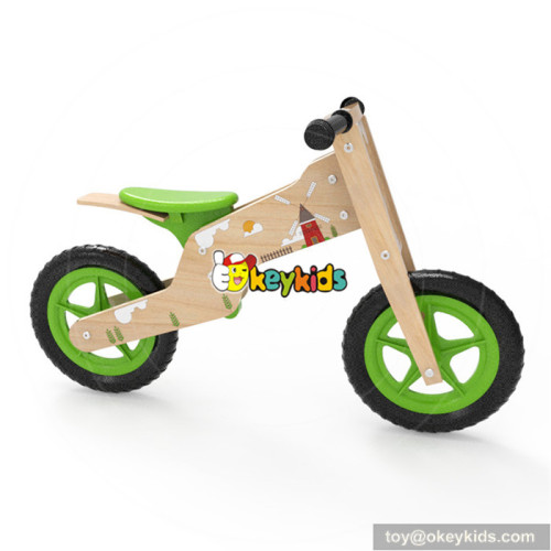 Wholesale best selling children wooden green balance bike useful kids wooden green balance bike W16C184