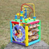 Okeykids Multi-function toddlers wooden activity cube toy for preschoolers W11B137