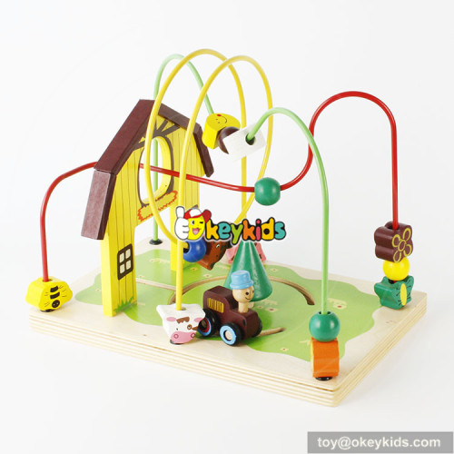 wholesale best kids wooden toy bead maze educational games toddlers wooden toy bead maze W11B141
