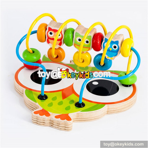 Wholesale funny children wooden beads cube toy most popular kids wooden beads cube toy W11B143