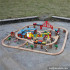 wholesale cheap 142 pcs kids construction toy wooden train track toy W04C072