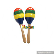 Wholesale toy musical instrument wooden baby maracas educational wooden baby maracas for sale W07I050