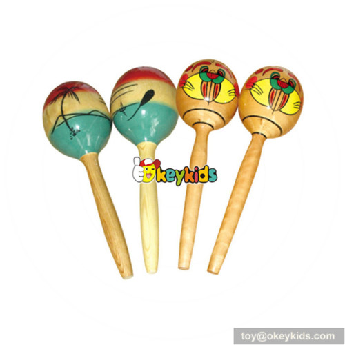 Wholesale maracas instrument wooden toys for toddlers best sale mini wooden toys for toddlers W07I068