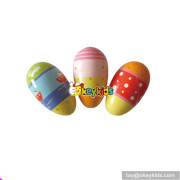 Wholesale musical instrument colourful wooden egg shaker customize mini wooden egg shaker for kids W07I076