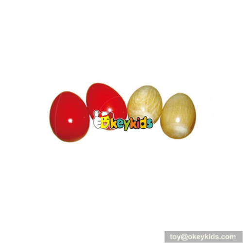 Wholesale cheap children wooden music shakers customize mini egg toy wooden music shakers for kids W07I077
