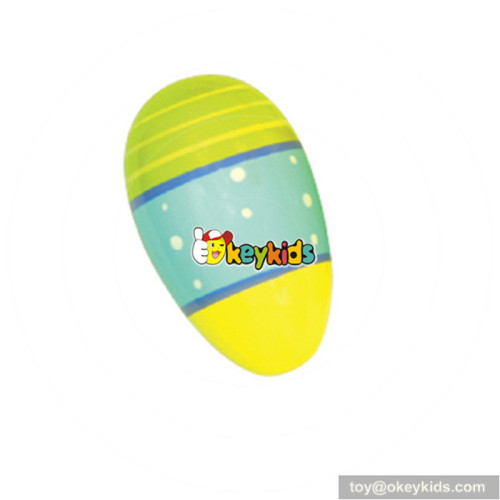Wholesale cheap toddlers wooden egg shaker instrument customize baby mini wooden egg shaker instrument W07I079