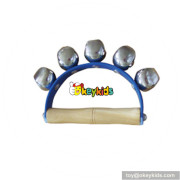 Wholesale baby musical instruments wooden handbells top sale toddlers wooden cartoon handbells W07I092