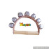 Wholesale baby musical instruments wooden handbells top sale toddlers wooden cartoon handbells W07I092