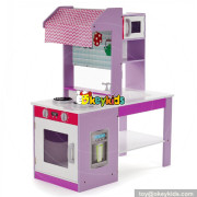wholesale new double-sided pretend play wooden kids play kitchen set W10C274