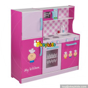 wholesale new fashion pink girls toys wooden girls play kitchen W10C276