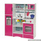 wholesale hot promotional children pretend play toys wooden red play kitchen W10C282