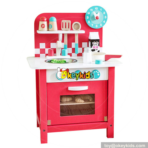 wholesale high quality kids play kitchen set wooden pretend play toys for children W10C285