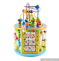 Okeykids best kindergarten wooden activity cube toy for toddler W11B153