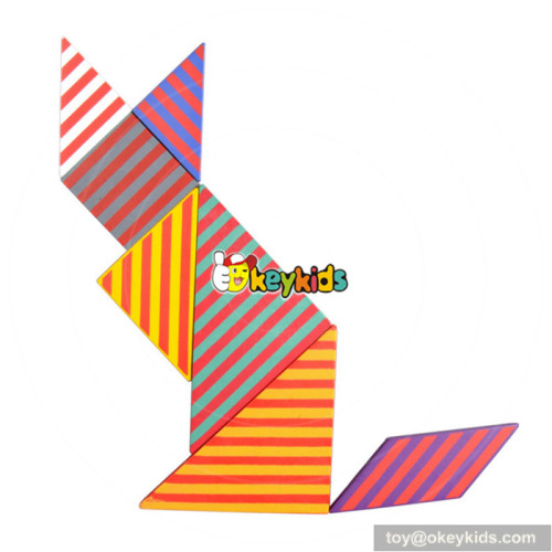 Wholesale best design kids wooden tangram puzzle W11D004