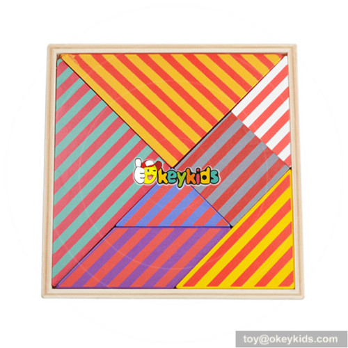 Wholesale best design kids wooden tangram puzzle W11D004