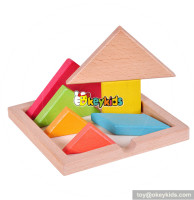 Wholesale new fashion children wooden tangram pieces for sale W11D006