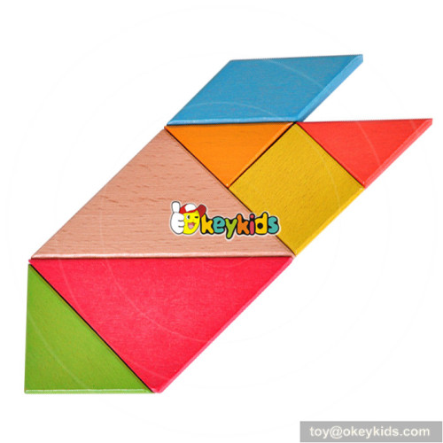 Wholesale new fashion children wooden tangram pieces for sale W11D006