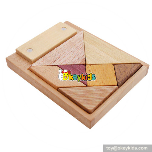 Wholesale most popular wooden children tangram toy help expand kids' imagination W11D009