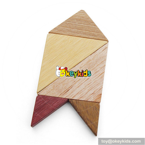Wholesale most popular wooden children tangram toy help expand kids' imagination W11D009