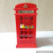 Wholesale high quality mailbox shaped red kids wooden money cans W02A263