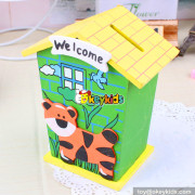 wholesale most popular wooden house piggy bank for sale W02A024