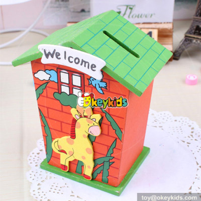 wholesale hottest sale wooden custom money box for kids W02A029