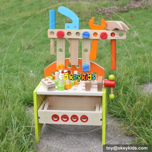 Best design educational assemble kids wooden toy tool set W03D030