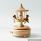 best design kids cartoon water wheel shaped wooden music box W07B037