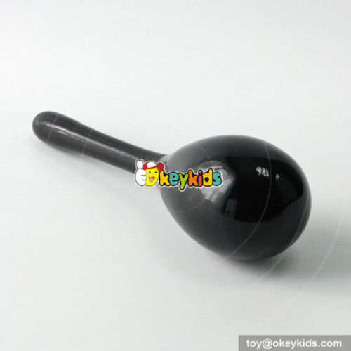 Wholesale high quality wooden black maracas toy for children W07I125