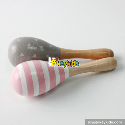 Wholesale top quality wooden children maracas sand ball toy for musical gift W07I127