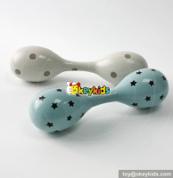 simple style musical double head wooden shaking maracas W07I130