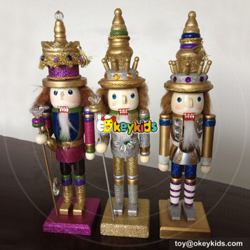 Wholesale attractive low price high base wooden nutcracker toy for toddler W02A064
