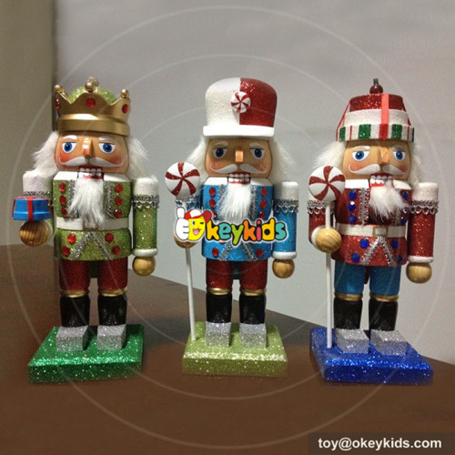 Wholesale top quality wooden kids santa claus nutcracker as holiday gift W02A078
