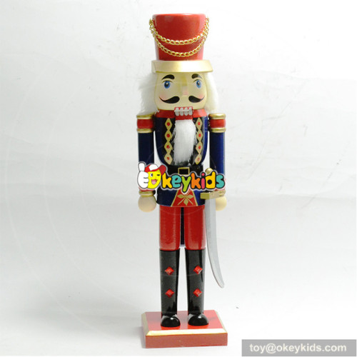 Wholesale stylish household toddler wooden king nutcracker W02A195