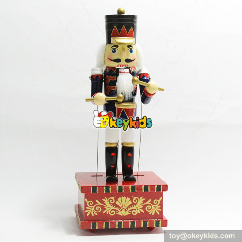 top quality silver color wooden nutcracker for dolls W02A216