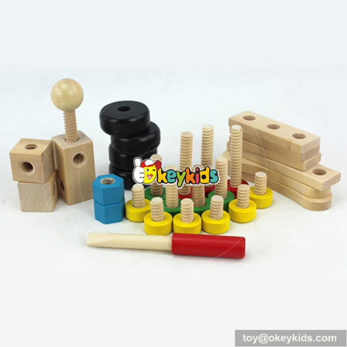 wooden montessori screws toy