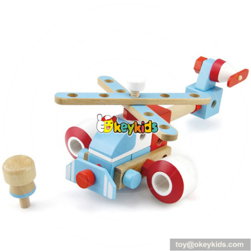 wholesale very funny kids wooden diy assemble toy as best gift W03C018