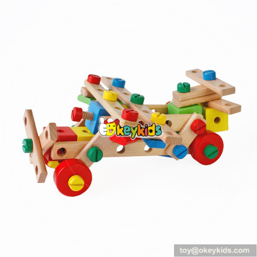 wholesale top popular children wooden screw toy for sale W03C024