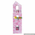 wholesale 13 pieces of furniture kids pink wooden cottage dollhouse pretend play wooden cottage dollhouse for children W06A230