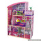 wholesale 11 pieces of furniture children wooden toy house new design kids wooden luxury toy house W06A226