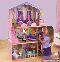 Okeykids Elegant dollhouse suite wooden 18 inch doll house for children W06A232