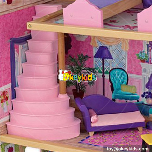 Okeykids Elegant dollhouse suite wooden 18 inch doll house for children W06A232