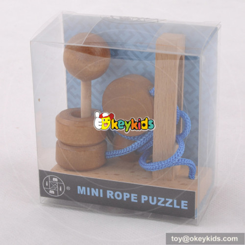 wholesale best design baby educational toy wooden rope puzzle toy W11C022